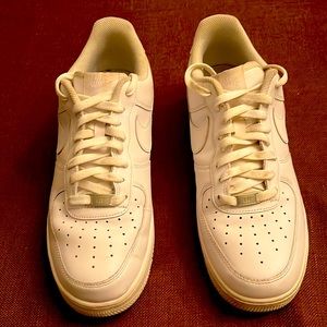 Nike Airforce 1. White. Size 10.5 men’s